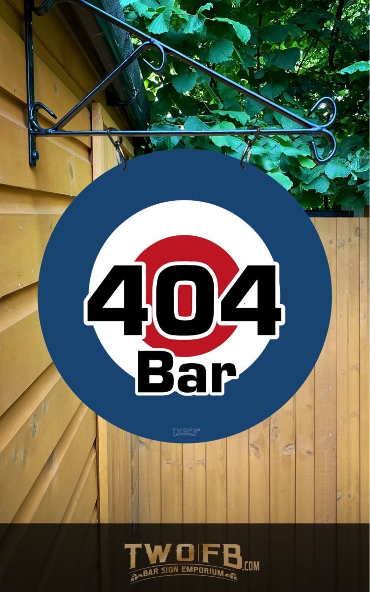 Official 404 Bar Lindos Bar Sign Custom Signs from Twofb.com signs for garden bars & Man Caves. Approved by Rob Moran