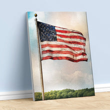 Load image into Gallery viewer, Old Glory artwork on Canvas Custom Signs from Twofb.com signs for bars