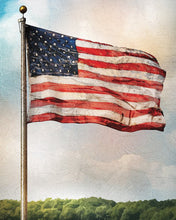 Load image into Gallery viewer, Old Glory artwork on Canvas Custom Signs from Twofb.com signs for bars