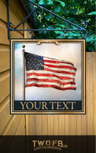 Load image into Gallery viewer, Old Glory Personalised Bar Sign Custom Signs from Twofb.com Hanging pub signs