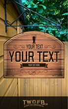 Load image into Gallery viewer, Old School Bar Personalised Bar Sign Custom Signs from Twofb.com Hanging pub signs