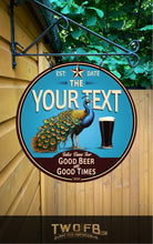 Load image into Gallery viewer, Peacock Inn | Vintage Bar Sign | Pub Signs | funny bar sign | Hanging Signs | Bar Sign