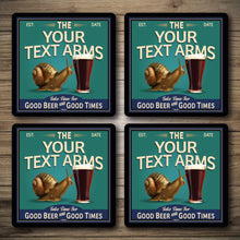 Load image into Gallery viewer, Personalised Bar Mats | Drip Mats | Custom Bar Runners | Boozy Snail