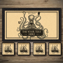 Load image into Gallery viewer, Personalised Bar Mats | Drip Mats | Custom Bar Runners | Kraken