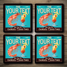 Load image into Gallery viewer, Personalised Bar Mats | Drip Mats | Custom Bar Runners | Prawn Cocktail
