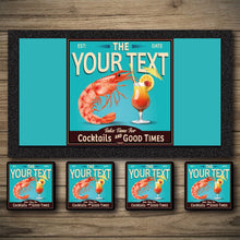 Load image into Gallery viewer, Personalised Bar Mats | Drip Mats | Custom Bar Runners | Prawn Cocktail