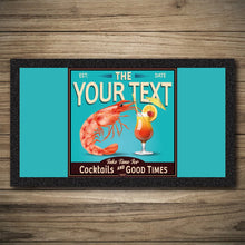 Load image into Gallery viewer, Personalised Bar Mats | Drip Mats | Custom Bar Runners | Prawn Cocktail