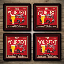 Load image into Gallery viewer, Personalised Bar Mats | Drip Mats | Custom Bar Runners | Fire Engine