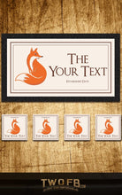 Load image into Gallery viewer, Personalised Bar Mats | Drip Mats | Custom Bar Runners | The Lazy Fox