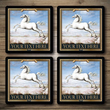 Load image into Gallery viewer, Personalised Bar Mats | Drip Mats | Custom Bar Runners | White Horse
