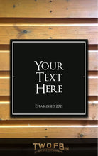 Load image into Gallery viewer, Piano Black Personalised Bar Sign Custom Pub Signs from Twofb.com Bar sign design
