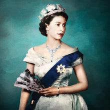 Load image into Gallery viewer, Queen Elizabeth II artwork on Canvas Custom Signs from Twofb.com signs for bars