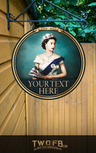Load image into Gallery viewer, Queen Elizabeth II ( The Queens Head) Personalised Bar Sign Custom Signs from Twofb.com Pub Shed signs