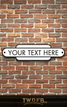 Load image into Gallery viewer, Railway Signs | Man Cave Sign | Pub Shed Sign | Black on White