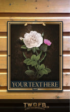 Load image into Gallery viewer, Rose & Thistle Bar Signs| Personalised Pub Sign | Hanging Pub Signs
