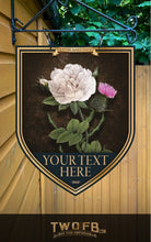 Load image into Gallery viewer, Rose & Thistle Bar Signs| Personalised Pub Sign | Hanging Pub Signs