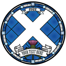 Load image into Gallery viewer, Scottish Window Vinyl  | Stained Glass | Custom window decals
