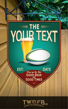 Load image into Gallery viewer, Rugby Bar Sign | Vintage Bar Sign | Pub Signs | funny bar sign | Hanging Signs | Bar Sign