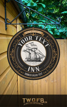 Load image into Gallery viewer, Ship Inn/Nautical Pub Sign/ Pub Sign/Bar Sign/Home bar sign/Pub sign for outside/Custom pub sign/Home Bar/Pub Décor/Military Bar Signs/Custom Bar signs/Barsigns UK/ Man Cave/ Mess Sign/ Bar Runner/ Beer Mats/ Hanging pub sign/ Custom sign/ Garden Signs/Pub signs