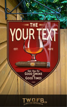 Load image into Gallery viewer, Smoke Inn | Personalised Bar Sign | Cigar Bar Sign