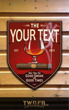 Load image into Gallery viewer, Smoke Inn | Personalised Bar Sign | Cigar Bar Sign