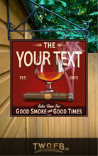 Load image into Gallery viewer, Smoke Inn | Personalised Bar Sign | Cigar Bar Sign