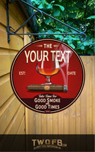 Load image into Gallery viewer, Smoke Inn | Personalised Bar Sign | Cigar Bar Sign