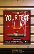 Load image into Gallery viewer, Smoke Inn | Personalised Bar Sign | Cigar Bar Sign
