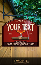 Load image into Gallery viewer, Smoke Inn | Personalised Bar Sign | Cigar Bar Sign