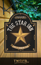 Load image into Gallery viewer, Star Inn/Nautical Pub Sign/ Pub Sign/Bar Sign/Home bar sign/Pub sign for outside/Custom pub sign/Home Bar/Pub Décor/Military Bar Signs/Custom Bar signs/Barsigns UK/ Man Cave/ Mess Sign/ Bar Runner/ Beer Mats/ Hanging pub sign/ Custom sign/ Garden Signs/Pub signs