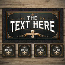 Load image into Gallery viewer, Bar runner, bar coasters, beer mats, custom bar runner, personalised bar runners.
