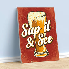 Load image into Gallery viewer, Sup it & See artwork on Canvas Custom Signs from Twofb.com signs for bars