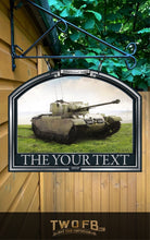 Load image into Gallery viewer, Pub Sign/Pub/Home bar sign/Pub sign for outside/Custom pub sign/Home Bar/Pub Décor/Personalised Metal/Custom Bar signs/Barsigns UK/ Man Cave/ Bar/ Bar Runner/ Beer Mats/ Hanging pub sign/ Custom sign/ Garden Signs/Pub signs/Tank Inn