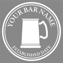 Load image into Gallery viewer, Tankard logo - Frosted window graphics. Bar & Cafe style window Decals