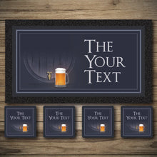 Load image into Gallery viewer, Tap Room bar runners, beer mats, personalised bar runners.
