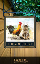 Load image into Gallery viewer, The Cock &amp; Pussy Square Bar Sign Custom Signs from Twofb.com signs for bars
