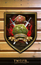 Load image into Gallery viewer, The D20 Personalised Bar Sign Custom Signs from Twofb.com pub signs makers