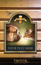 Load image into Gallery viewer, The Dog and Bastard Personalised Bar Sign Custom Signs from Twofb.com Hanging bar sign - Dog House