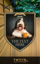 Load image into Gallery viewer, The Dog & Beer Personalised Bar Sign Custom Signs from Twofb.com Home bar sign