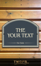 Load image into Gallery viewer, The Dog House Simple Personalised Bar Sign Custom Signs from Twofb.com home bar signs uk