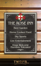 Load image into Gallery viewer, The English Rose Inn ChalkBoard Personalised Bar Sign Custom Signs from Twofb.com signs for bars
