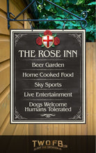 Load image into Gallery viewer, The English Rose Inn ChalkBoard Personalised Bar Sign Custom Signs from Twofb.com signs for bars