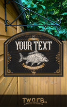 Load image into Gallery viewer, Fishing Sign/Traditional Pub Sign/ Pub Sign/Bar Sign/Home bar sign/Pub sign for outside/Custom pub sign/Home Bar/Pub DƩcor/Military Bar Signs/Custom Bar signs/Barsigns UK/ Man Cave/ Mess Sign/ Bar Runner/ Beer Mats/ Hanging pub sign/ Custom sign/ Garden Signs/Pub signs