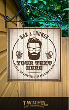 Load image into Gallery viewer, The Generic Hipster Personalised Home Bar Sign Custom Pub Signs from Twofb.com Hanging pub sign
