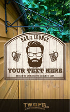 Load image into Gallery viewer, The Generic Hipster Personalised Home Bar Sign Custom Signs from Twofb.com custom made pub signs
