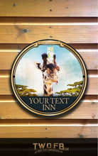 Load image into Gallery viewer, The Gin Giraffe Personalised Bar Sign Custom Signs from Twofb.com Pub-Bar-Signs