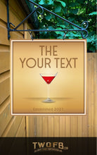 Load image into Gallery viewer, The Gold Bar Personalised Bar Sign Custom Signs from Twofb.com Hanging pub sign