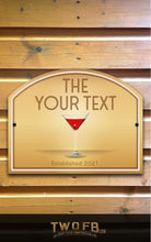 Load image into Gallery viewer, The Gold Bar Personalised Bar Sign Custom Signs from Twofb.com Pub signage