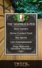 Load image into Gallery viewer, The Irish Shamrock Pub ChalkBoard Personalised Bar Sign Custom Signs from Twofb.com signs for bars