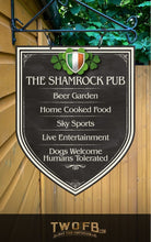 Load image into Gallery viewer, The Irish Shamrock Pub ChalkBoard Personalised Bar Sign Custom Signs from Twofb.com signs for bars